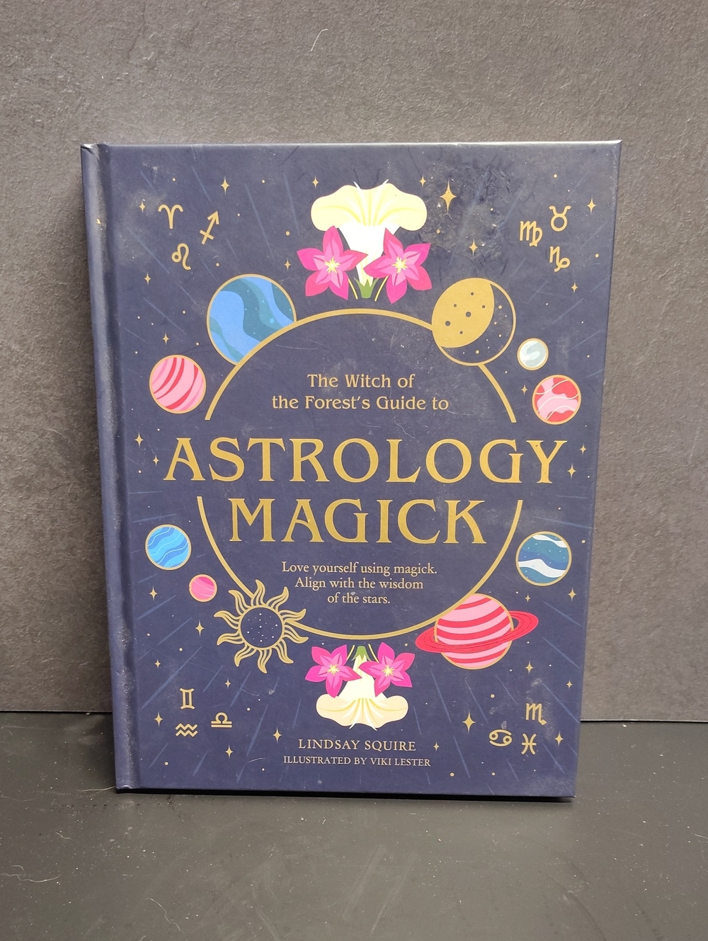Astrology Magick Hardcover Book - Navy Blue with Gold Accents